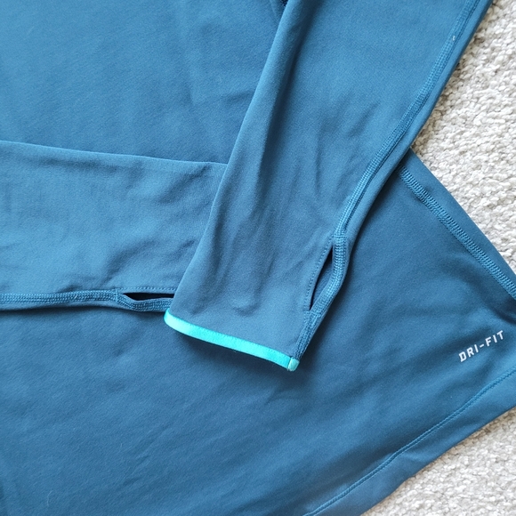 Dark Teal Long Sleeve Cowl Neck Pullover | Nike | Size Small - Picture 2 of 6
